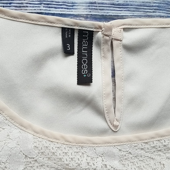 Maurice's Plus Size Cream Dress Top - Picture 2 of 8